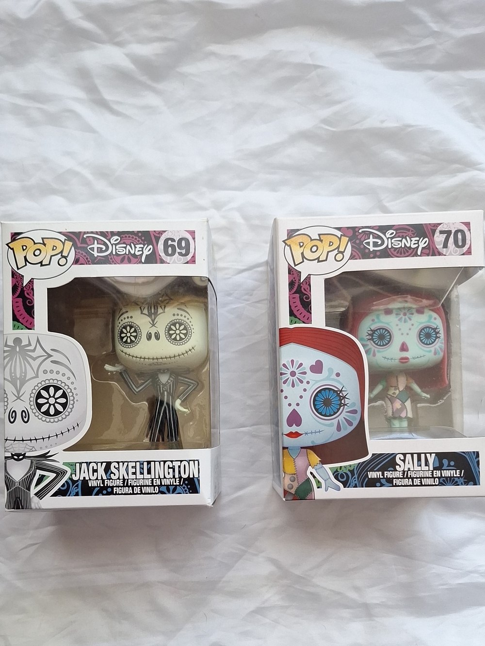 Funko Pop! Disney Jack Skellington & Sally Vinyl Figures - White & Blue